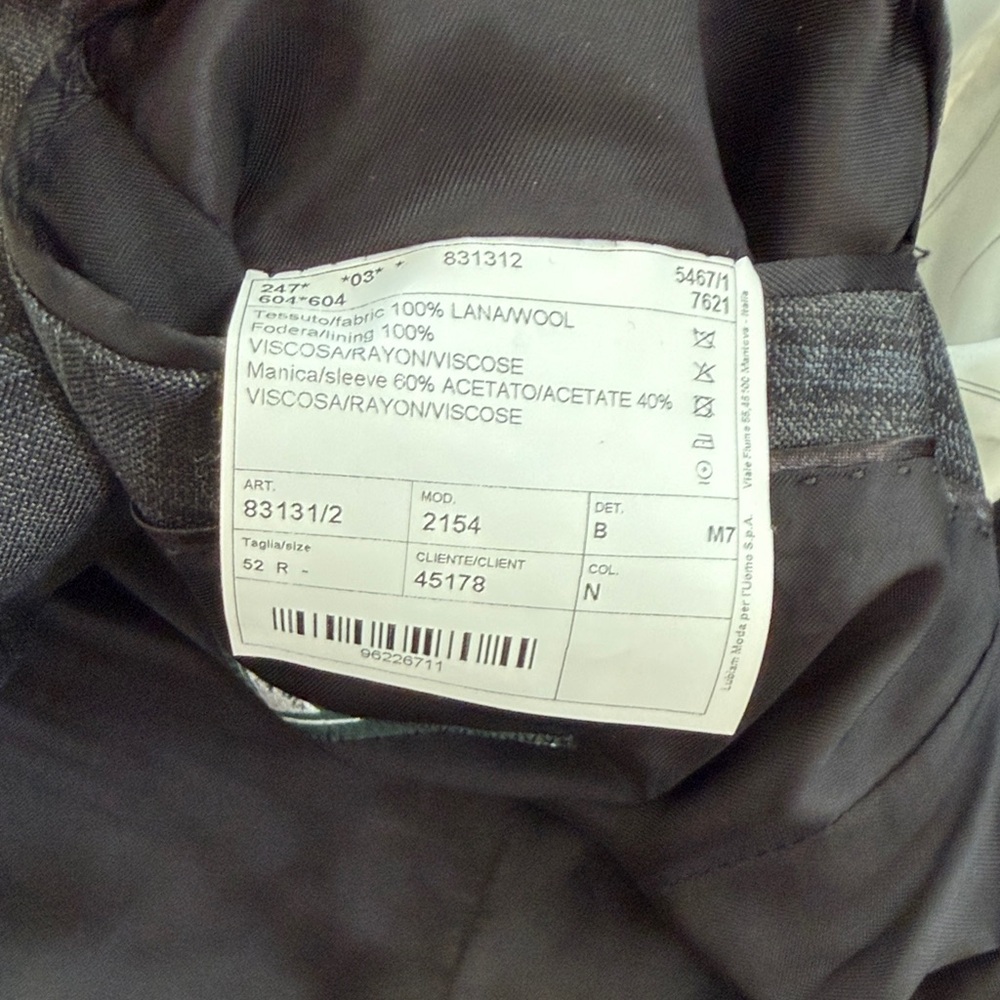 Lubiam Dark Gray Checkered Blazer - Picture 5 of 6